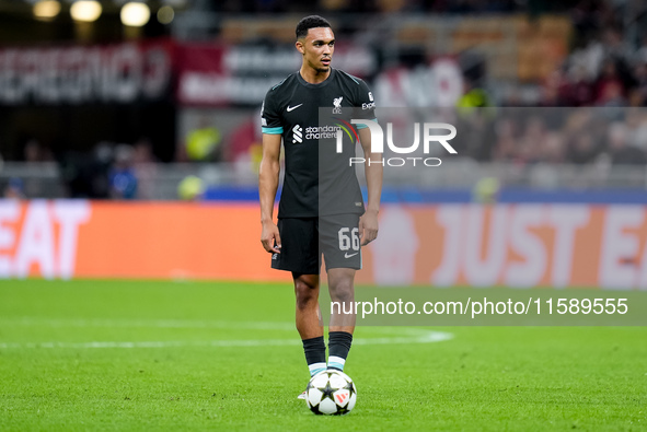 Trent Alexander-Arnold of Liverpool FC during the UEFA Champions League 2024/25 League Phase MD1 match between AC Milan and Liverpool FC at...