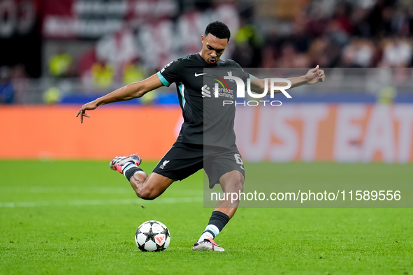 Trent Alexander-Arnold of Liverpool FC during the UEFA Champions League 2024/25 League Phase MD1 match between AC Milan and Liverpool FC at...