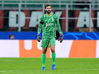 Alisson Becker of Liverpool FC looks on during the UEFA Champions League 2024/25 League Phase MD1 match between AC Milan and Liverpool FC at...