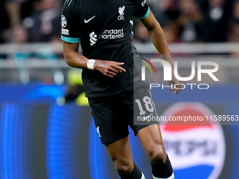 Cody Gakpo of Liverpool FC during the UEFA Champions League 2024/25 League Phase MD1 match between AC Milan and Liverpool FC at Stadio San S...