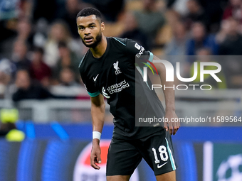 Cody Gakpo of Liverpool FC during the UEFA Champions League 2024/25 League Phase MD1 match between AC Milan and Liverpool FC at Stadio San S...