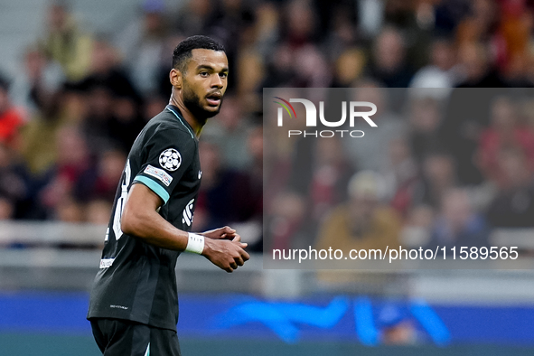 Cody Gakpo of Liverpool FC during the UEFA Champions League 2024/25 League Phase MD1 match between AC Milan and Liverpool FC at Stadio San S...