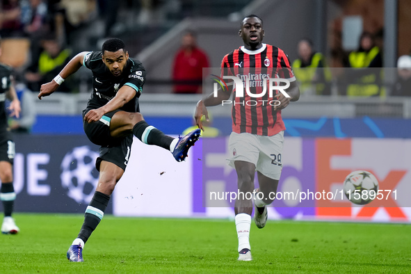 Cody Gakpo of Liverpool FC during the UEFA Champions League 2024/25 League Phase MD1 match between AC Milan and Liverpool FC at Stadio San S...