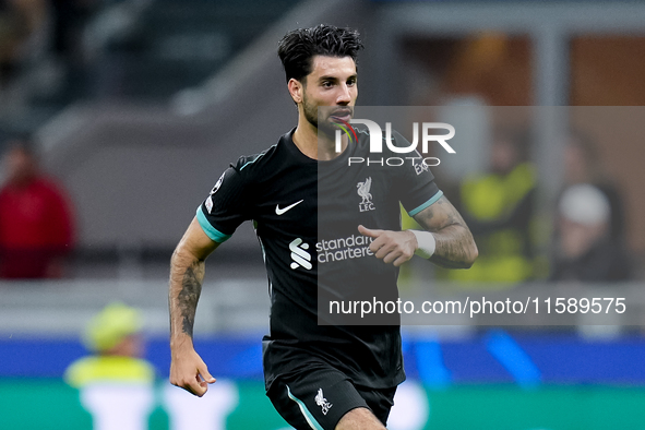 Dominik Szoboszlai of Liverpool FC during the UEFA Champions League 2024/25 League Phase MD1 match between AC Milan and Liverpool FC at Stad...