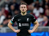 Diogo Jota of Liverpool FC looks dejected during the UEFA Champions League 2024/25 League Phase MD1 match between AC Milan and Liverpool FC...