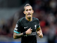 Kostas Tsimikas of Liverpool FC looks on during the UEFA Champions League 2024/25 League Phase MD1 match between AC Milan and Liverpool FC a...