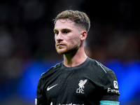 Alexis Mac Allister of Liverpool FC looks on during the UEFA Champions League 2024/25 League Phase MD1 match between AC Milan and Liverpool...