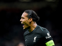 Virgil van Dijk of Liverpool FC celebrates after scoring second goal during the UEFA Champions League 2024/25 League Phase MD1 match between...