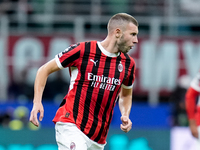 Strahinja Pavlovic of AC Milan looks on during the UEFA Champions League 2024/25 League Phase MD1 match between AC Milan and Liverpool FC at...