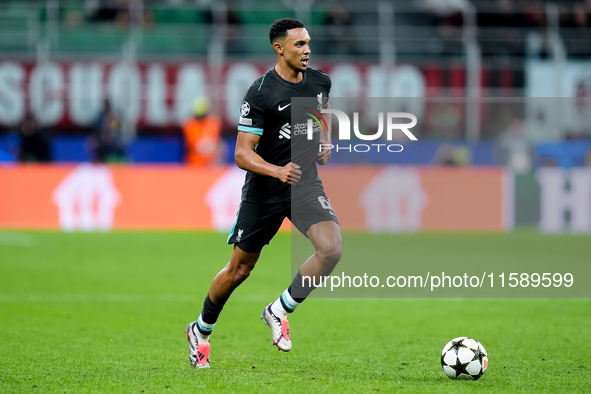 Trent Alexander-Arnold of Liverpool FC during the UEFA Champions League 2024/25 League Phase MD1 match between AC Milan and Liverpool FC at...