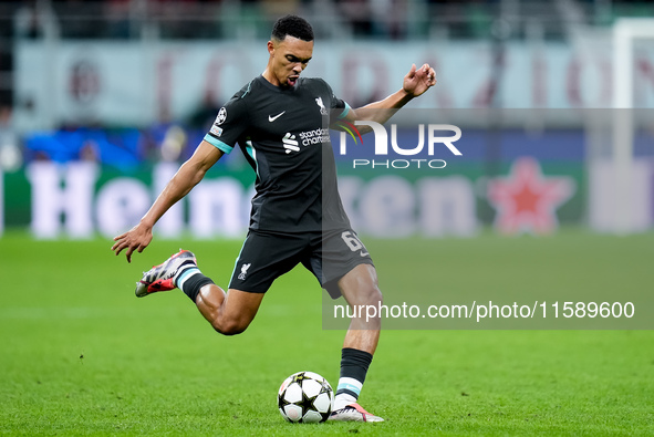 Trent Alexander-Arnold of Liverpool FC during the UEFA Champions League 2024/25 League Phase MD1 match between AC Milan and Liverpool FC at...