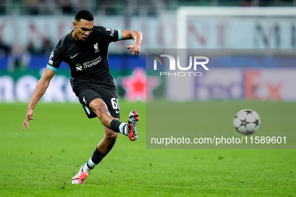 Trent Alexander-Arnold of Liverpool FC during the UEFA Champions League 2024/25 League Phase MD1 match between AC Milan and Liverpool FC at...