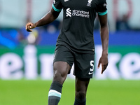 Ibrahima Konate' of Liverpool FC during the UEFA Champions League 2024/25 League Phase MD1 match between AC Milan and Liverpool FC at Stadio...