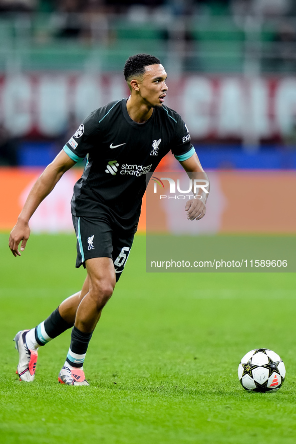 Trent Alexander-Arnold of Liverpool FC during the UEFA Champions League 2024/25 League Phase MD1 match between AC Milan and Liverpool FC at...