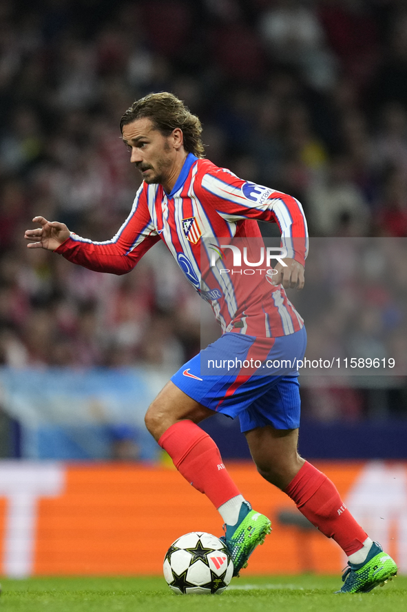 Antoine Griezmann second striker of Atletico de Madrid and France during the UEFA Champions League 2024/25 League Phase MD1 match between At...