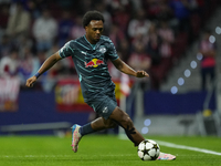 Lois Openda centre-forward of RB Leipzig and Belgium during the UEFA Champions League 2024/25 League Phase MD1 match between Atletico de Mad...