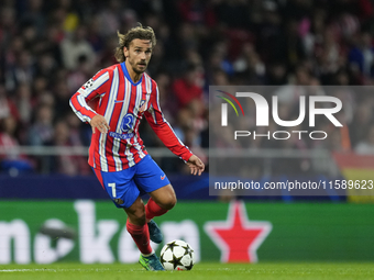 Antoine Griezmann second striker of Atletico de Madrid and France during the UEFA Champions League 2024/25 League Phase MD1 match between At...