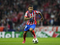 Angel Correa right winger of Atletico de Madrid and Argentina during the UEFA Champions League 2024/25 League Phase MD1 match between Atleti...