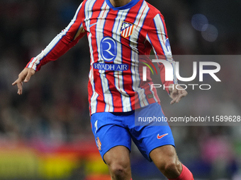 Antoine Griezmann second striker of Atletico de Madrid and France controls the ball during the UEFA Champions League 2024/25 League Phase MD...