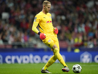 Peter Gulacsi goalkeeper of RB Leipzig and Hungary during the UEFA Champions League 2024/25 League Phase MD1 match between Atletico de Madri...