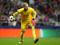 Peter Gulacsi goalkeeper of RB Leipzig and Hungary during the UEFA Champions League 2024/25 League Phase MD1 match between Atletico de Madri...