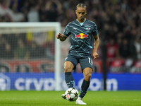 Xavi Simons attacking midfield of RB Leipzig and Netherlands during the UEFA Champions League 2024/25 League Phase MD1 match between Atletic...