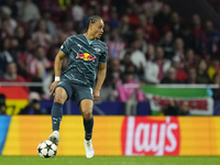 Xavi Simons attacking midfield of RB Leipzig and Netherlands during the UEFA Champions League 2024/25 League Phase MD1 match between Atletic...