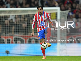 Jose Maria Gimenez centre-back of Atletico de Madrid and Uruguay controls the ball during the UEFA Champions League 2024/25 League Phase MD1...