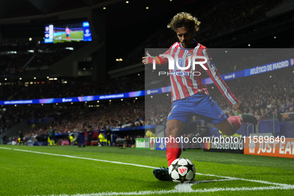 Antoine Griezmann second striker of Atletico de Madrid and France does passed during the UEFA Champions League 2024/25 League Phase MD1 matc...