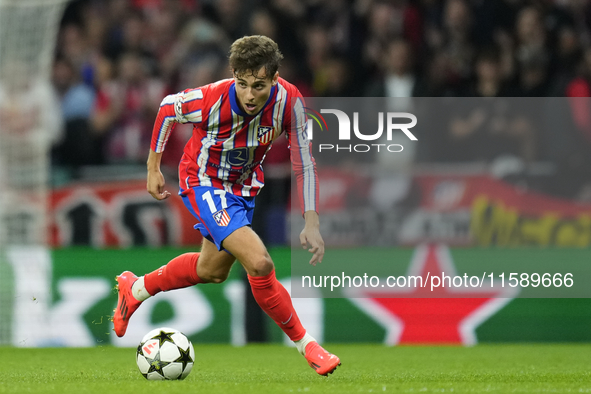 Rodrigo Riquelme left winger of Atletico de Madrid and Spain during the UEFA Champions League 2024/25 League Phase MD1 match between Atletic...