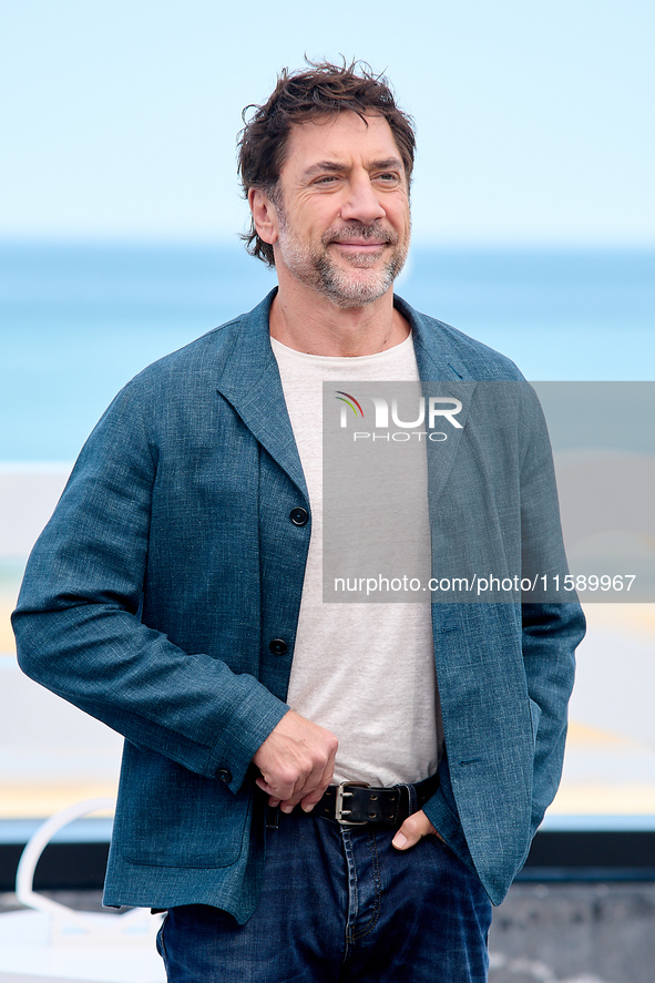 Javier Bardem attends the photocall for the Donostia Awards during the 72nd San Sebastian International Film Festival in San Sebastian, Spai...