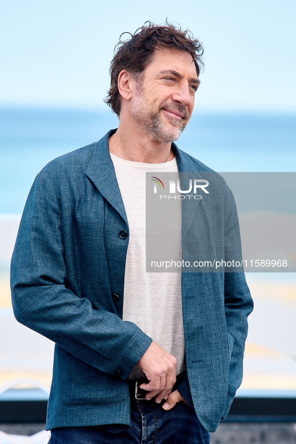 Javier Bardem attends the photocall for the Donostia Awards during the 72nd San Sebastian International Film Festival in San Sebastian, Spai...