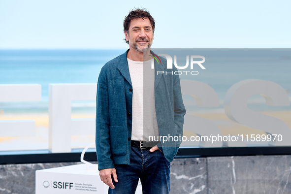 Javier Bardem attends the photocall for the Donostia Awards during the 72nd San Sebastian International Film Festival in San Sebastian, Spai...