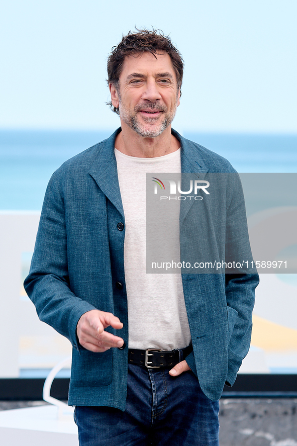 Javier Bardem attends the photocall for the Donostia Awards during the 72nd San Sebastian International Film Festival in San Sebastian, Spai...