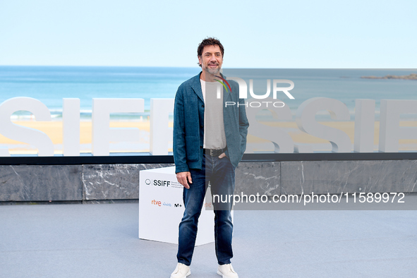 Javier Bardem attends the photocall for the Donostia Awards during the 72nd San Sebastian International Film Festival in San Sebastian, Spai...