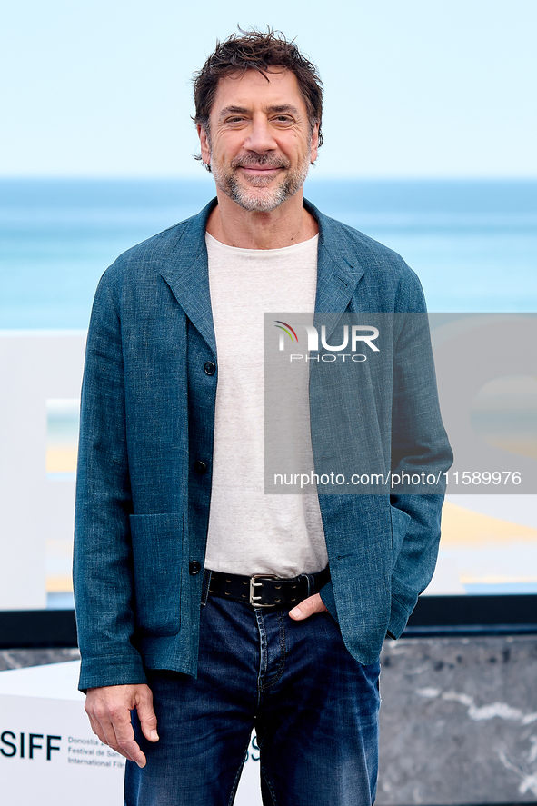 Javier Bardem attends the photocall for the Donostia Awards during the 72nd San Sebastian International Film Festival in San Sebastian, Spai...