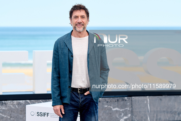 Javier Bardem attends the photocall for the Donostia Awards during the 72nd San Sebastian International Film Festival in San Sebastian, Spai...