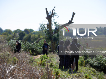 Some opponents look at a mutilated ash tree where a 'squirrel' lives to slow down the construction work. For the fourth day, Gendarmerie and...