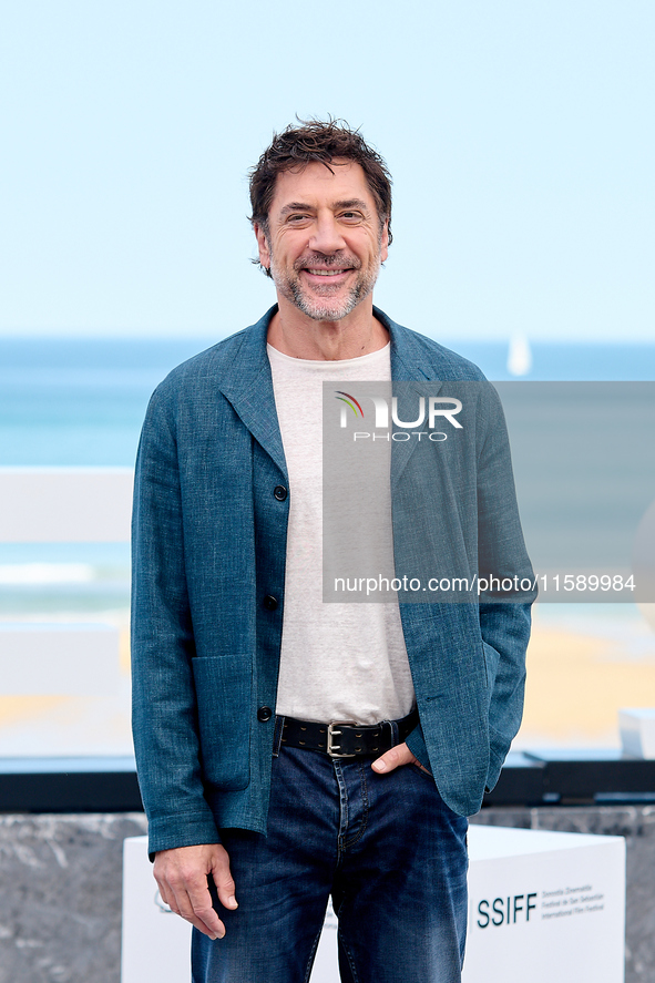 Javier Bardem attends the photocall for the Donostia Awards during the 72nd San Sebastian International Film Festival in San Sebastian, Spai...