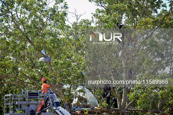 As a CNAMO member negotiates with a 'Ecureuil' in Zineb, an old walnut tree, a logger begins to cut branches. For the fourth day, Gendarmeri...