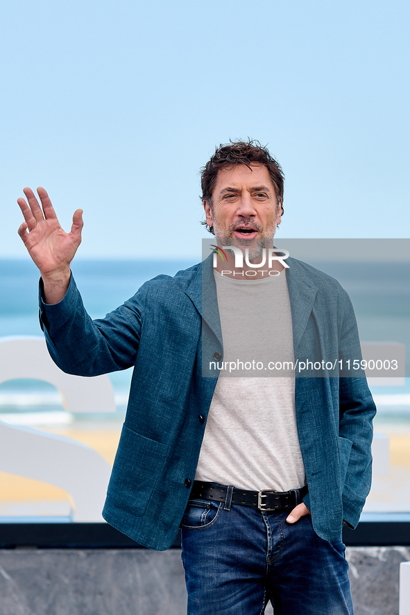 Javier Bardem attends the photocall for the Donostia Awards during the 72nd San Sebastian International Film Festival in San Sebastian, Spai...