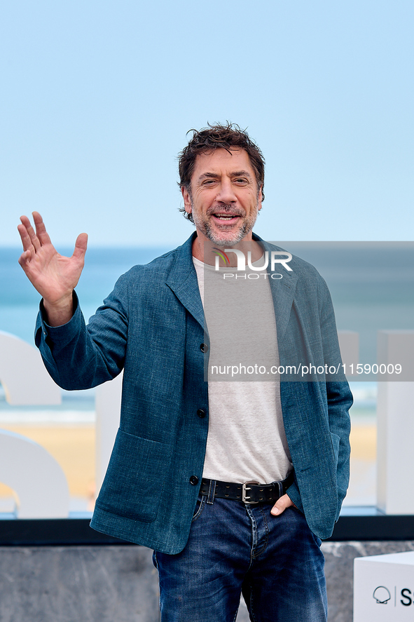 Javier Bardem attends the photocall for the Donostia Awards during the 72nd San Sebastian International Film Festival in San Sebastian, Spai...