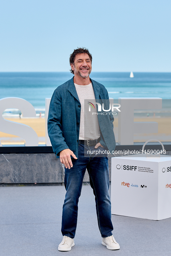 Javier Bardem attends the photocall for the Donostia Awards during the 72nd San Sebastian International Film Festival in San Sebastian, Spai...