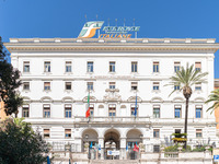 Railway workers protest against salary reductions and benefits cuts in Rome, Italy, on September 20, 2024. (