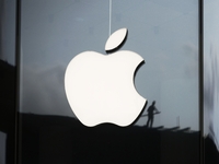 The Apple logo is seen on the launch day of the iPhone 16 series at Apple BKC, in Mumbai, India, on September 20, 2024. The highly awaited i...