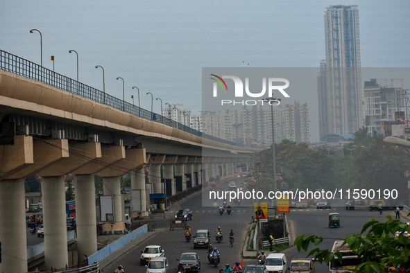 Kolkata metro tracks as seen in Kolkata, India, on September 20, 2024. 