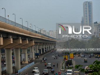 Kolkata metro tracks as seen in Kolkata, India, on September 20, 2024. (