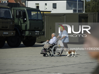 A field hospital has been set up to provide aid to the people from flood-hit areas in Nysa, Poland on September 20, 2024. On September 19, 2...