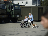 A field hospital has been set up to provide aid to the people from flood-hit areas in Nysa, Poland on September 20, 2024. On September 19, 2...