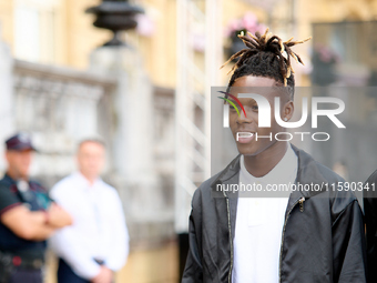 Nico Williams is at the Maria Cristina Hotel during the 72nd San Sebastian International Film Festival in San Sebastian, Spain, on September...